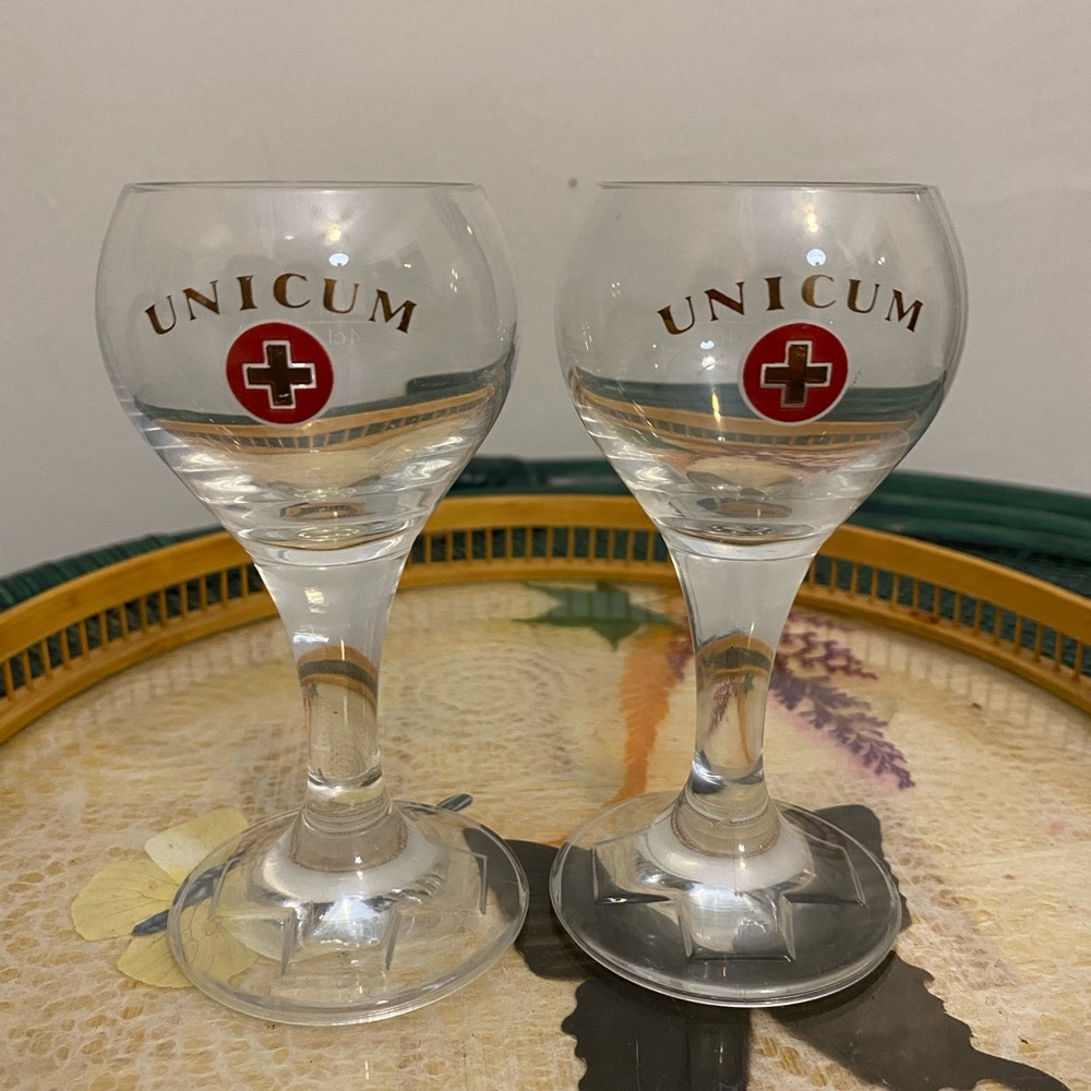 Vintage Unicum glasses